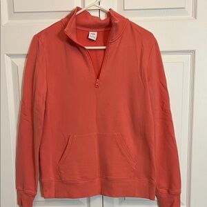 Amazon Essentials Women's Half-Zip Coral Sweater